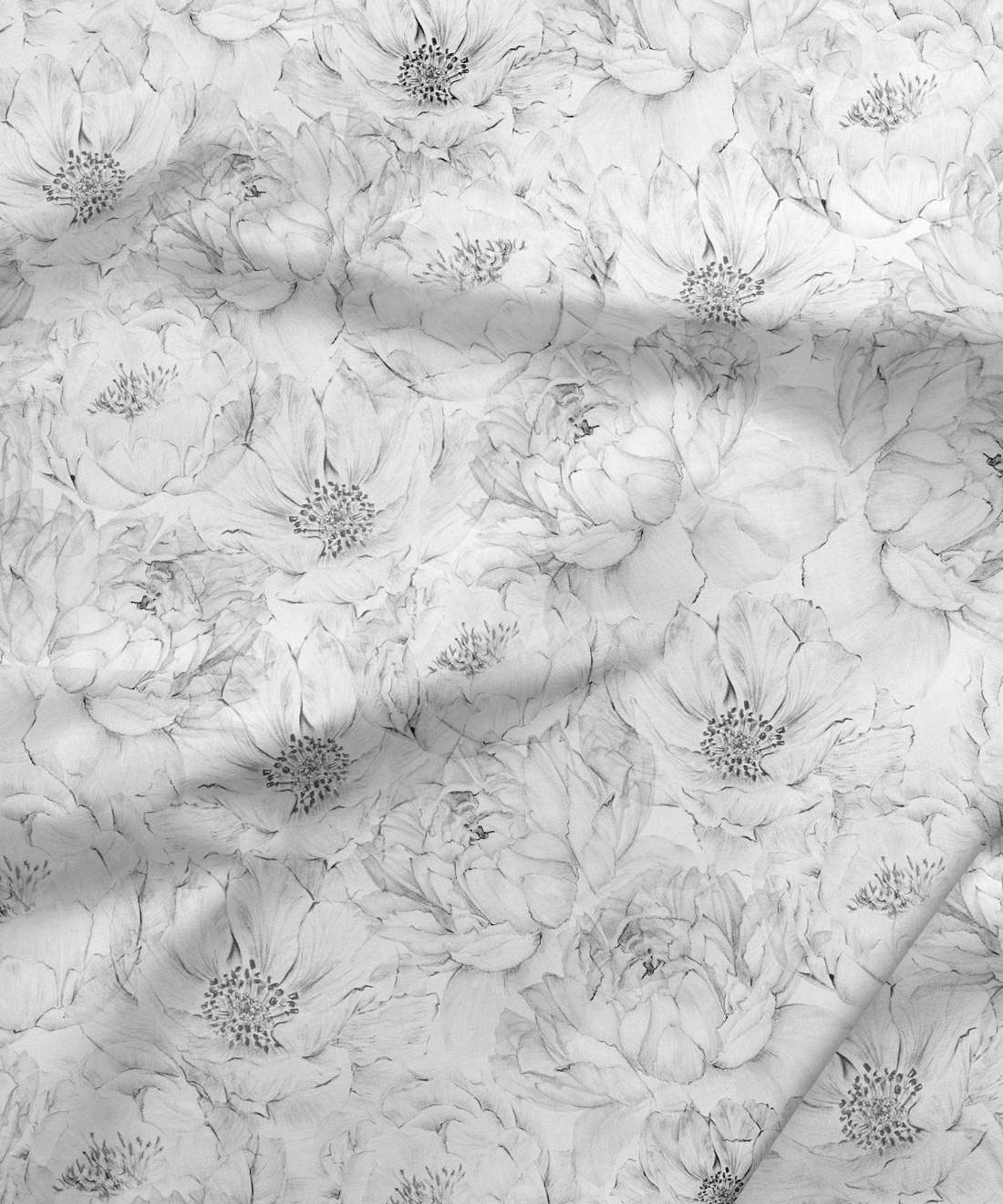 Peonies and Anemones Fabric