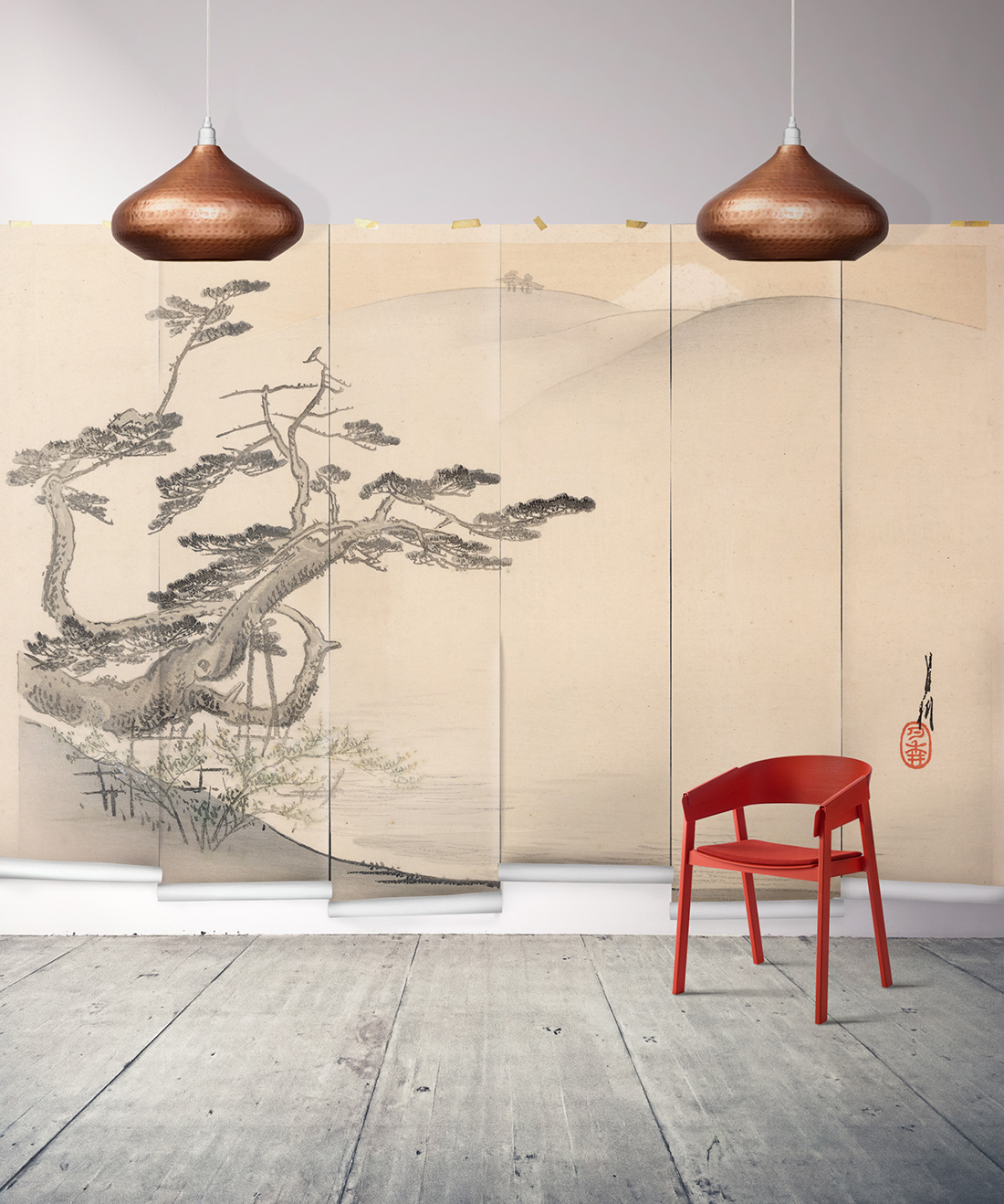 Japanese Hillside Mural