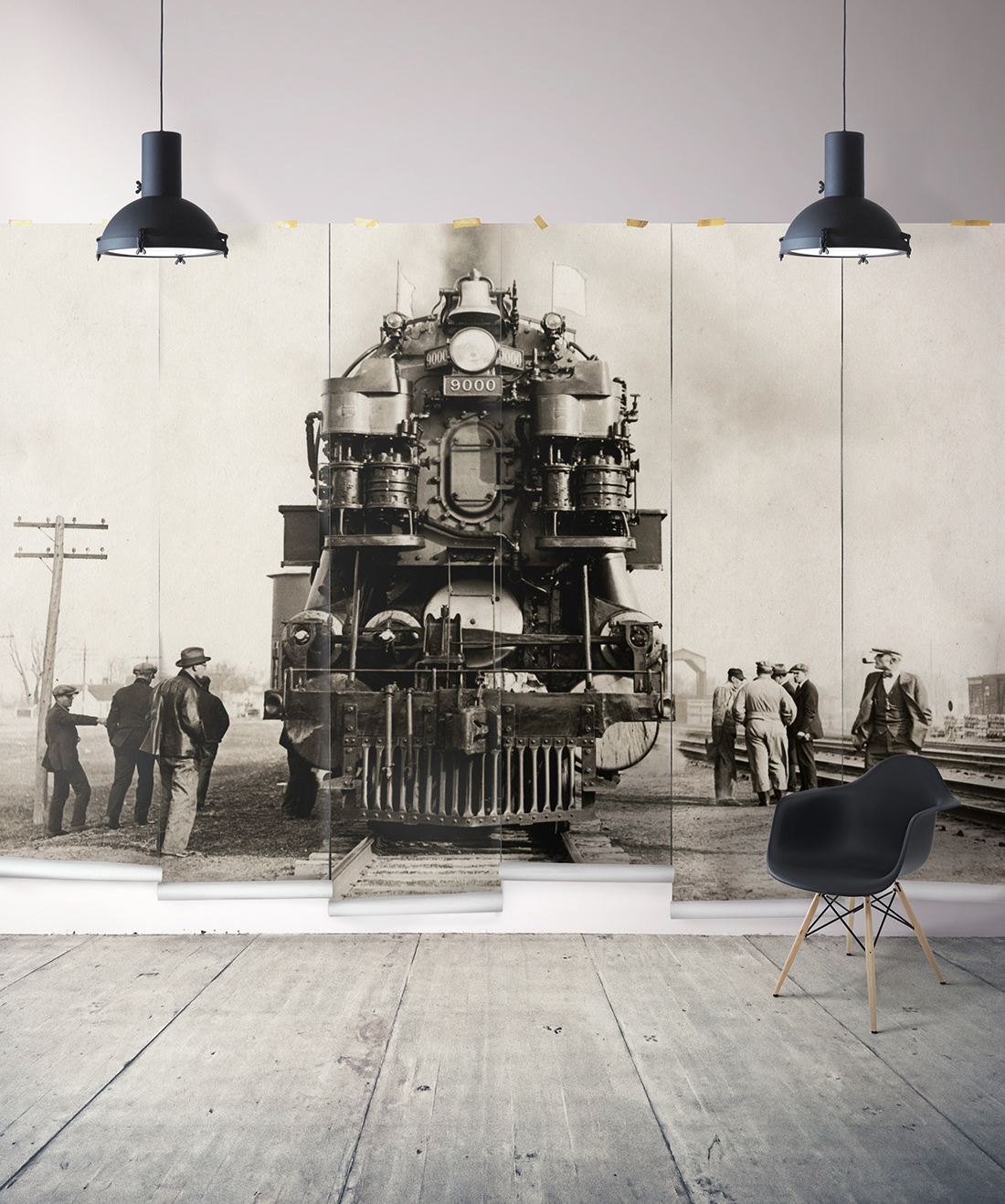 Rock Island Line is a train wall Mural