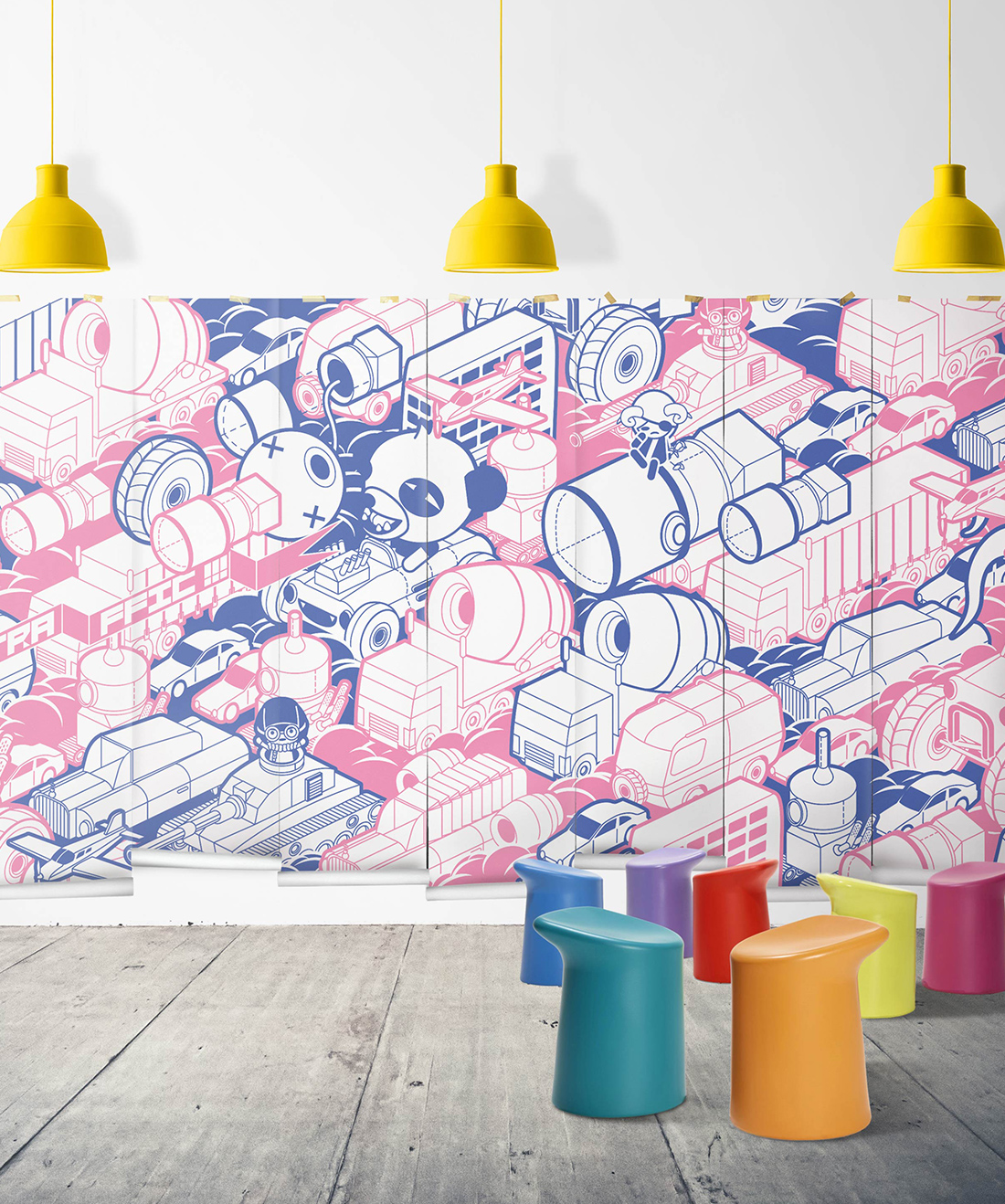 Traffic is a desinger wall mural