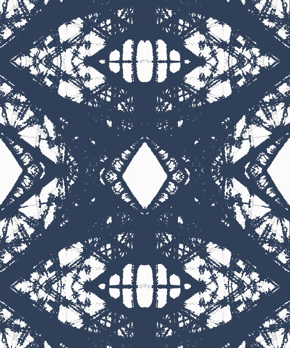 Esther Wallpaper Navy subtle kaleidoscope wallpaper