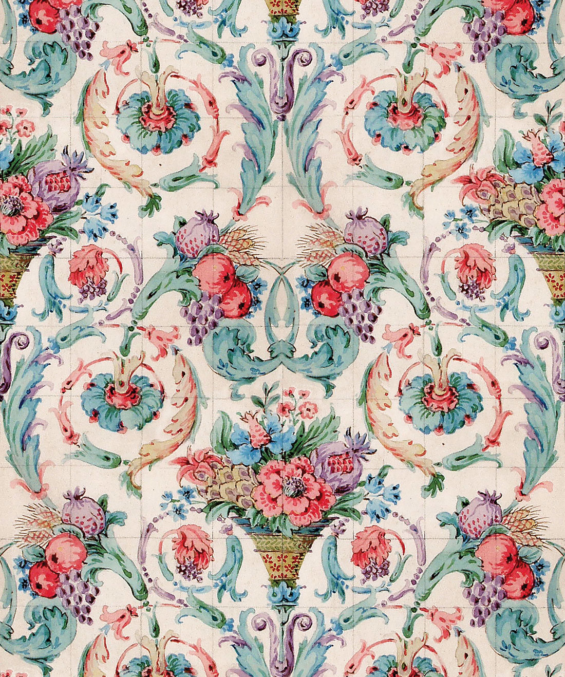 Serendipity is a vantage damask wallpaper