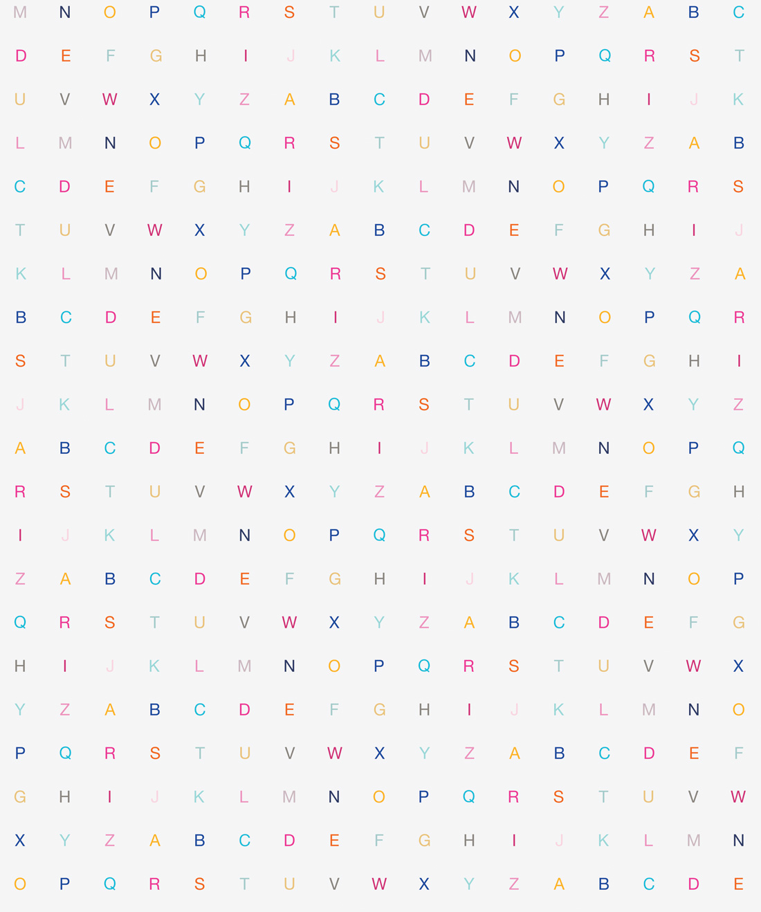 Phonetics is a typographic alphabet wallpaper