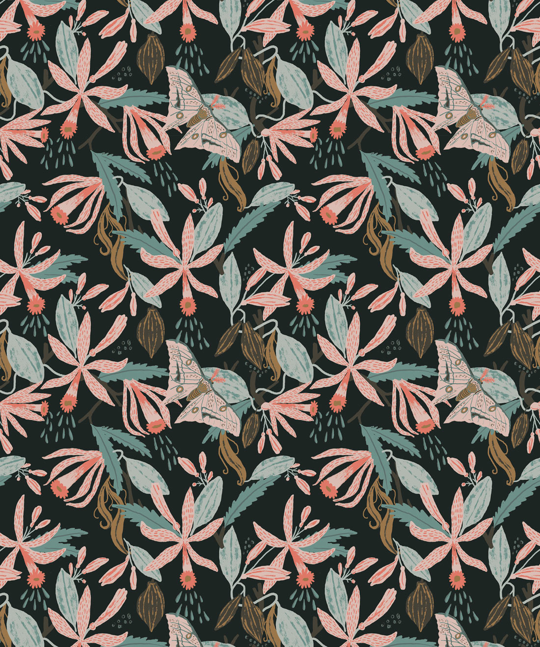 Vanilla Moth in Night is a jungle bug wallpaper