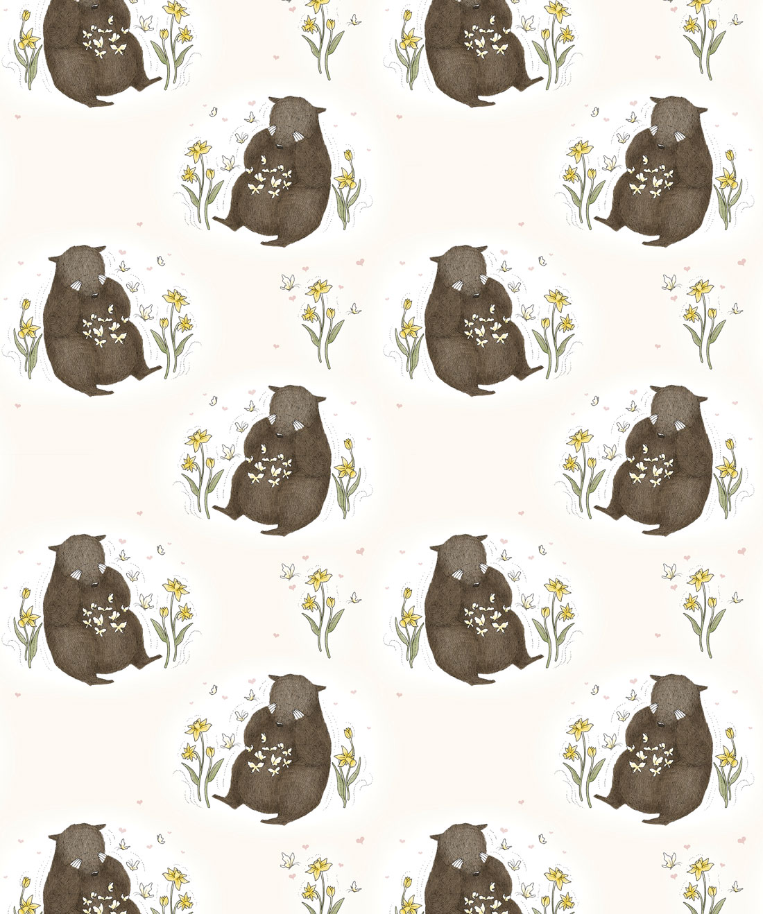 Bear & Butterfly Wallpaper