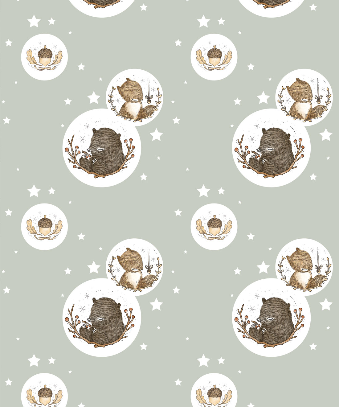Bear & Squirrel Wallpaper