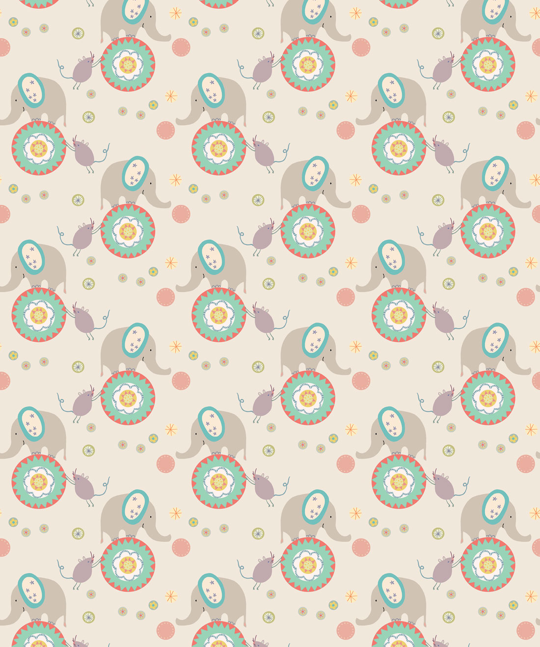 Elephants & Mice Wallpaper