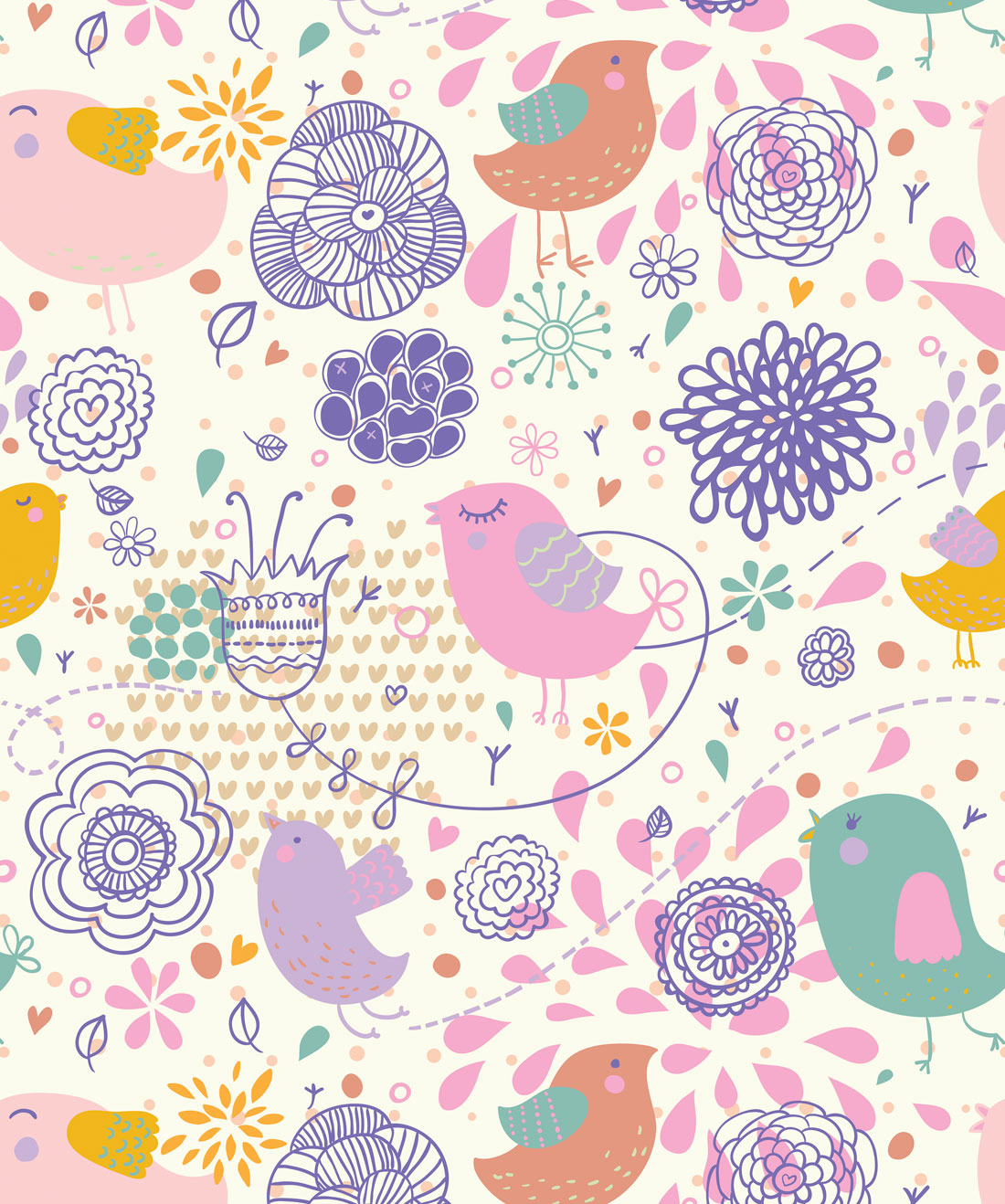 Love Birds is a pretty kids Wallpaper