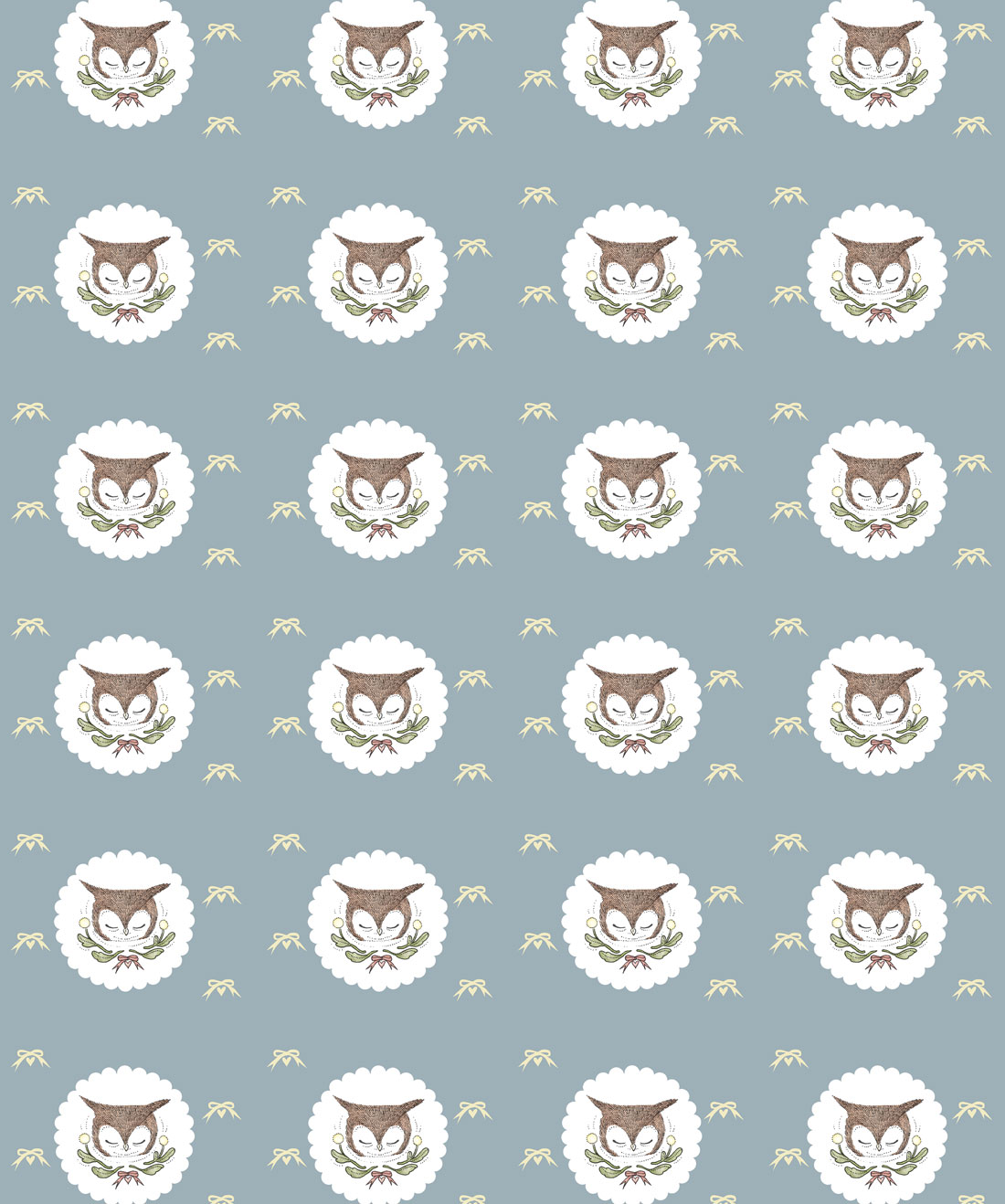 Owl Ribbons is a sophisticated kids Wallpaper