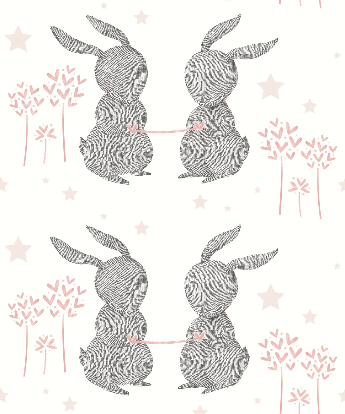 Rabbit Hearts is a gorgeous kids Wallpaper