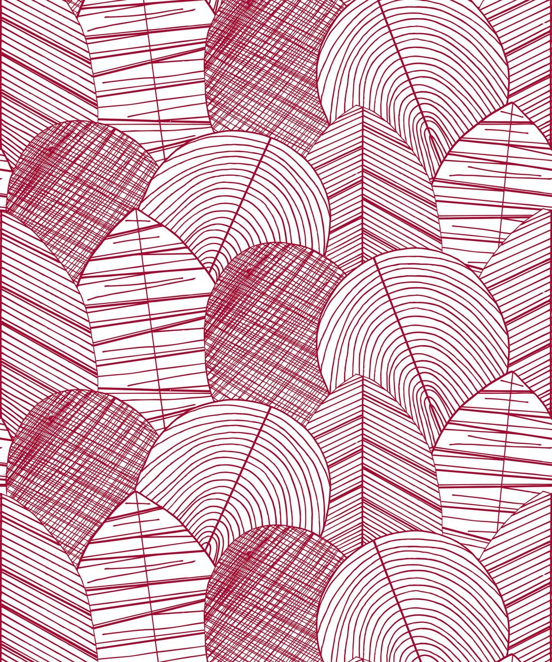Byronian Hills Cranberry Wallpaper