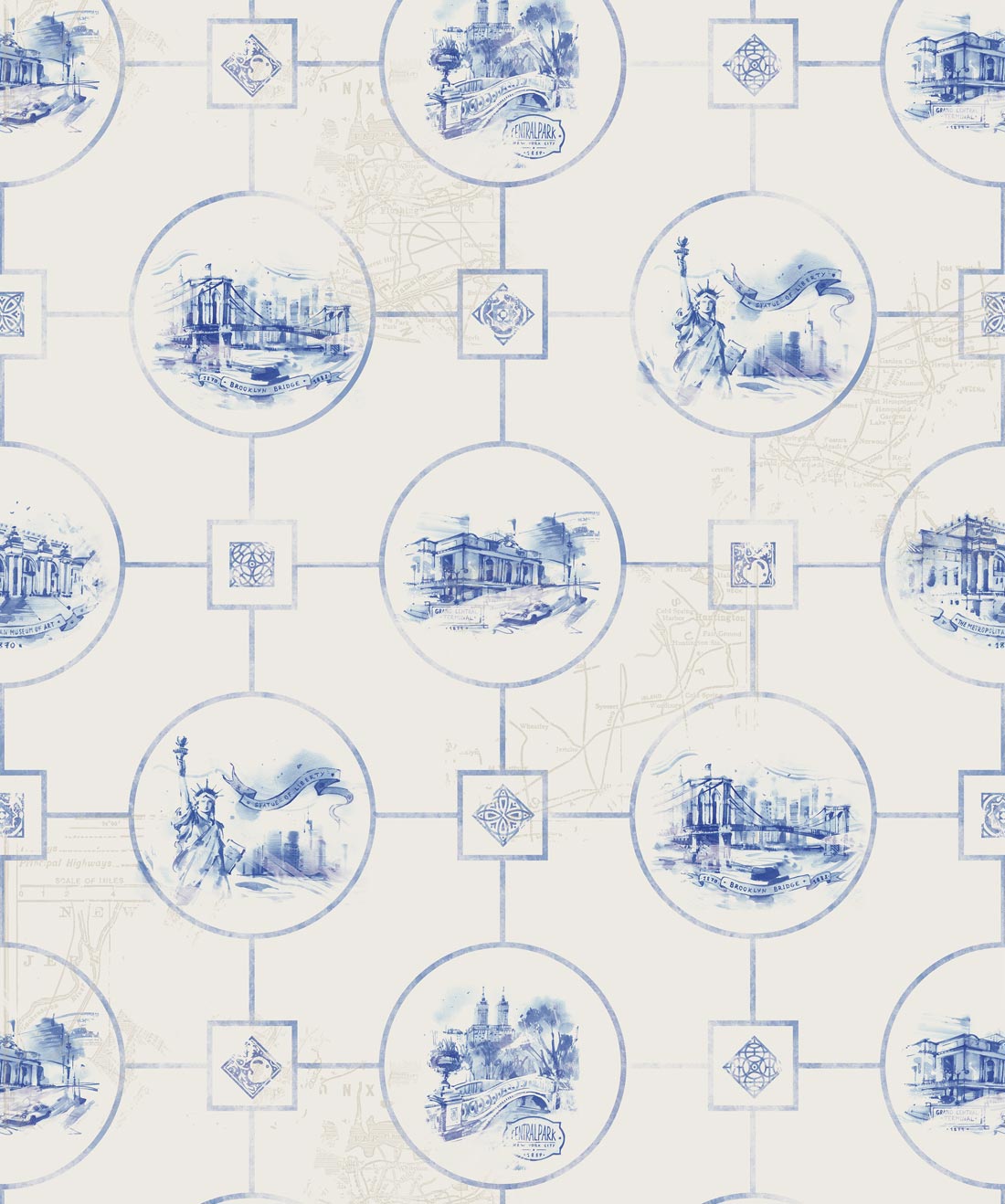 Monument Tiles is an ornate tiles wallpaper