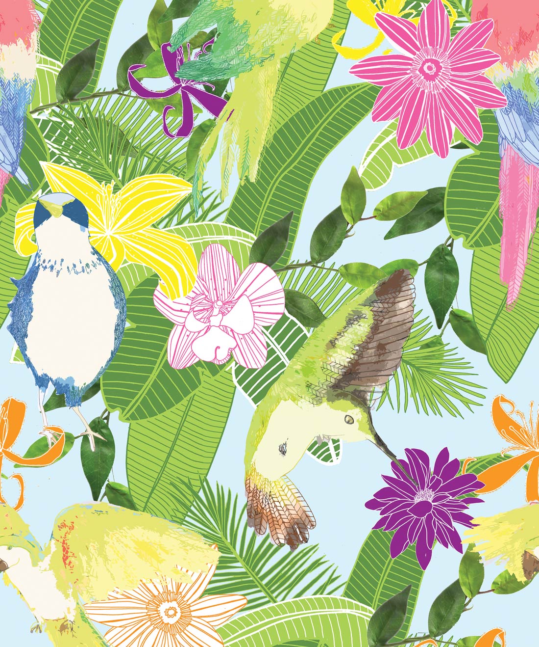 Tropical is a colorful wallpaper