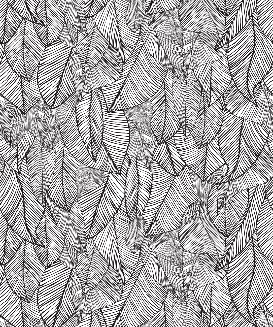 Bonfire in Domino is a spectacular leaf wallpaper