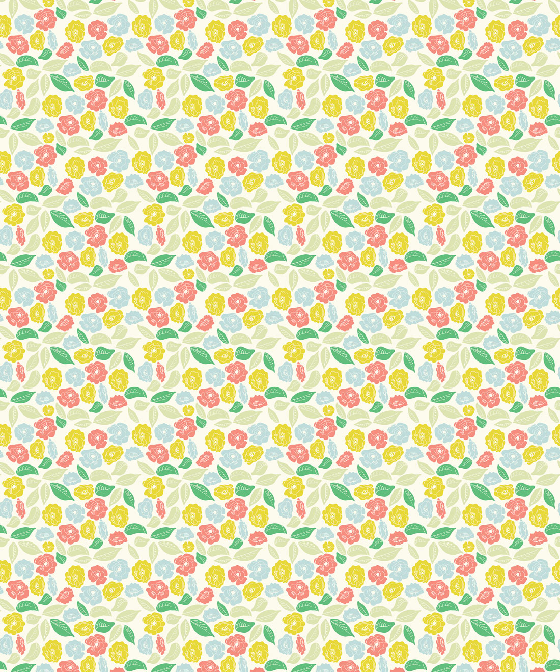 Autumn Bloom is a petite floral Wallpaper