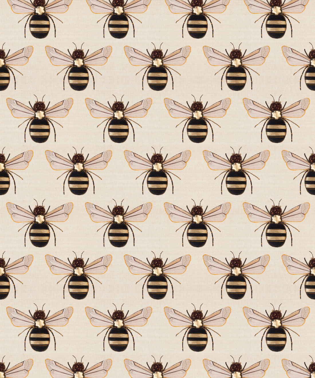 Golden Bee Embroidery, A wallpaper featuring bees