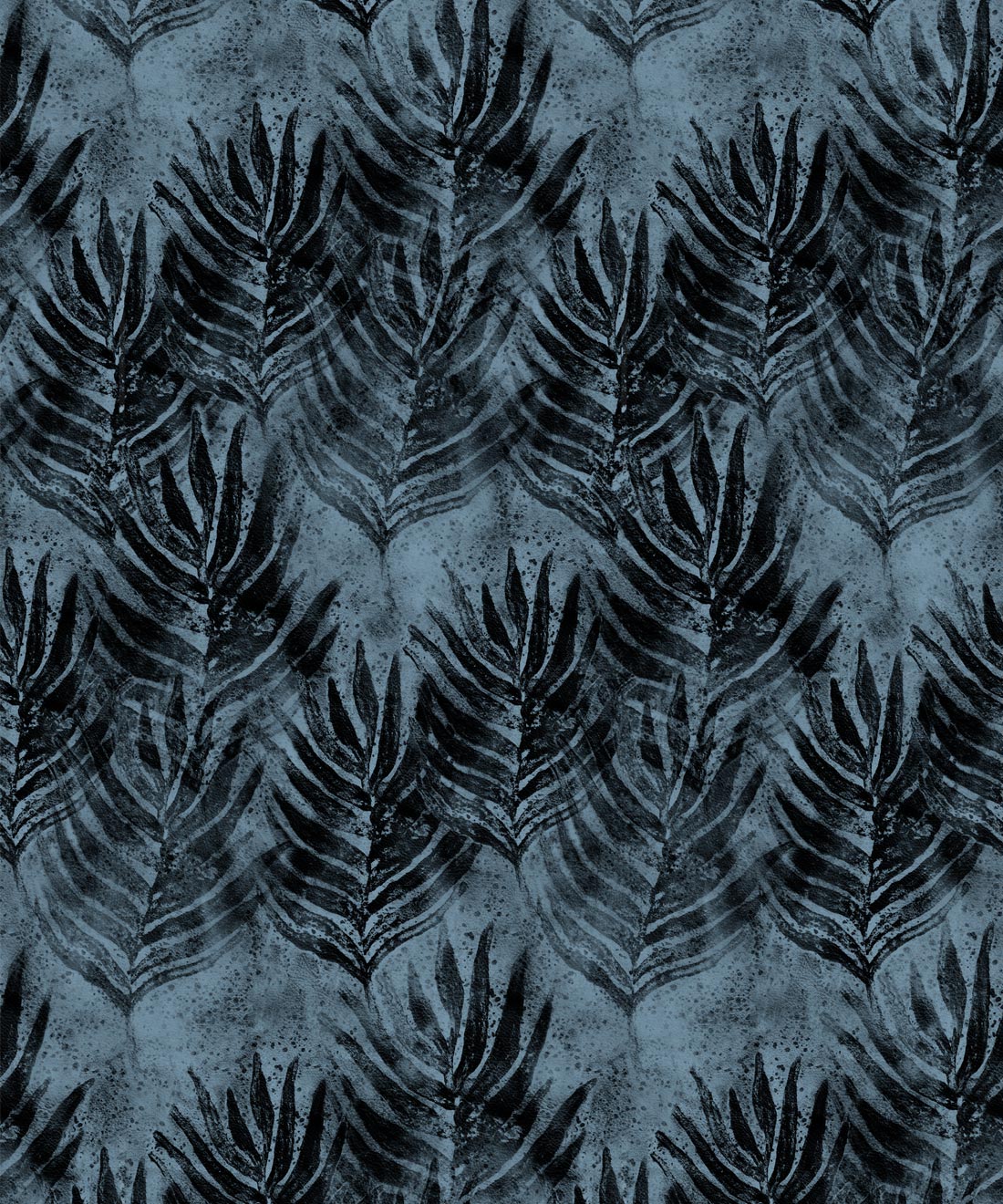 Evening Silhouette Shibori Leaf Wallpaper