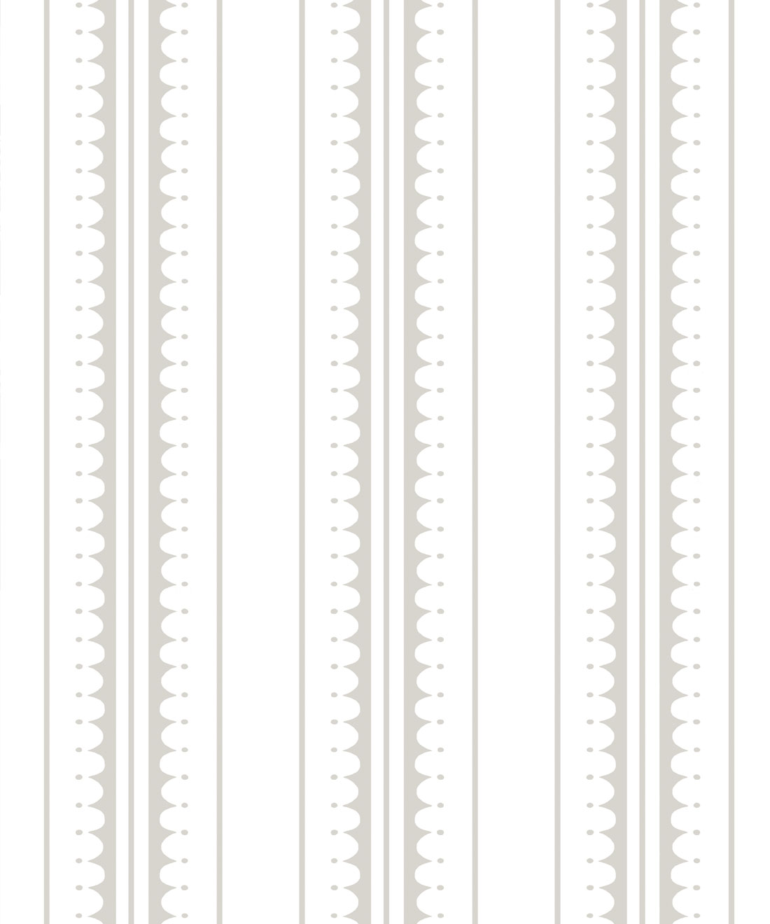 Coquille Wallpaper • Stripe and Scallop Wallpaper • Beige • Swatch
