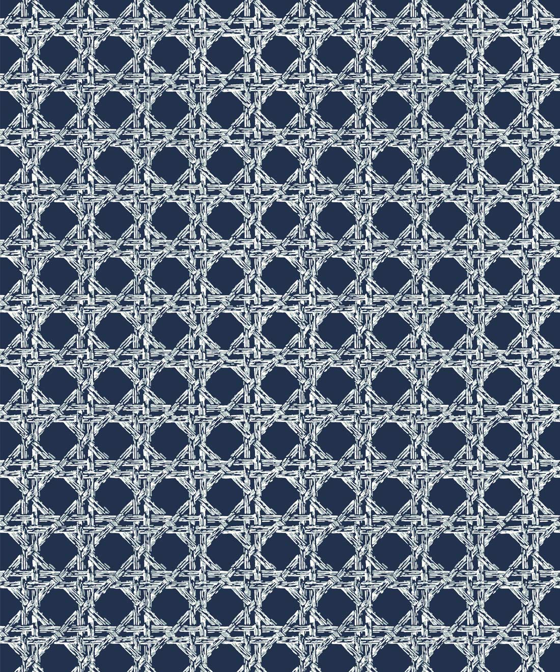 Nevis Wallpaper • geometric trellis • Dianne Bergeron • Reverse Navy • Swatch