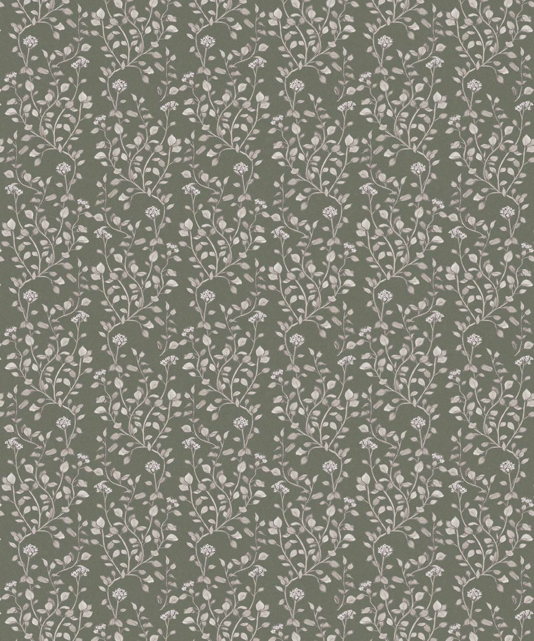 Majoram Wallpaper • Herbal Floral • Hackney & Co. • Chalk Green • Swatch