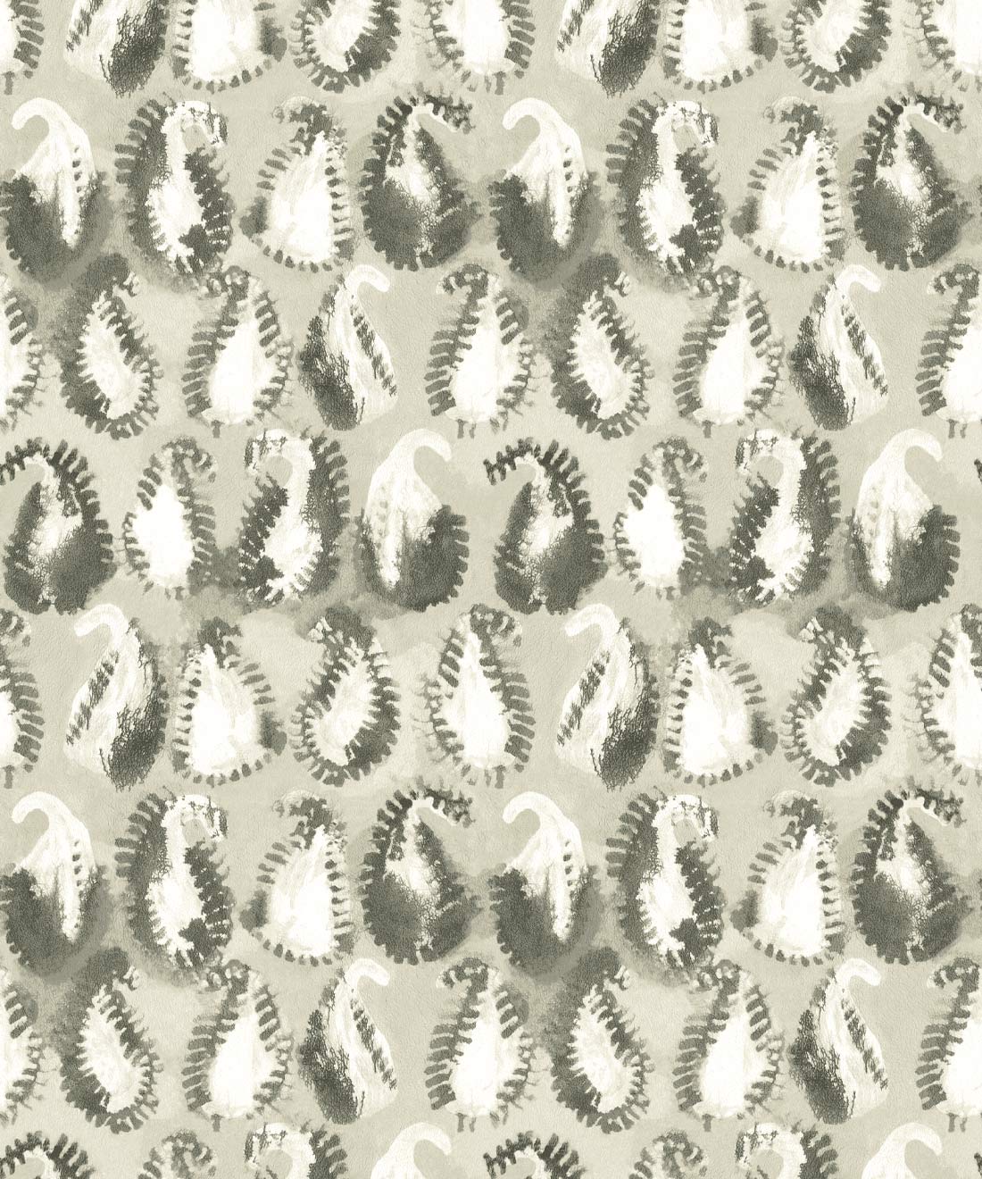 Shibori Paisley Wallpaper • Shibori • Olive • Swatch