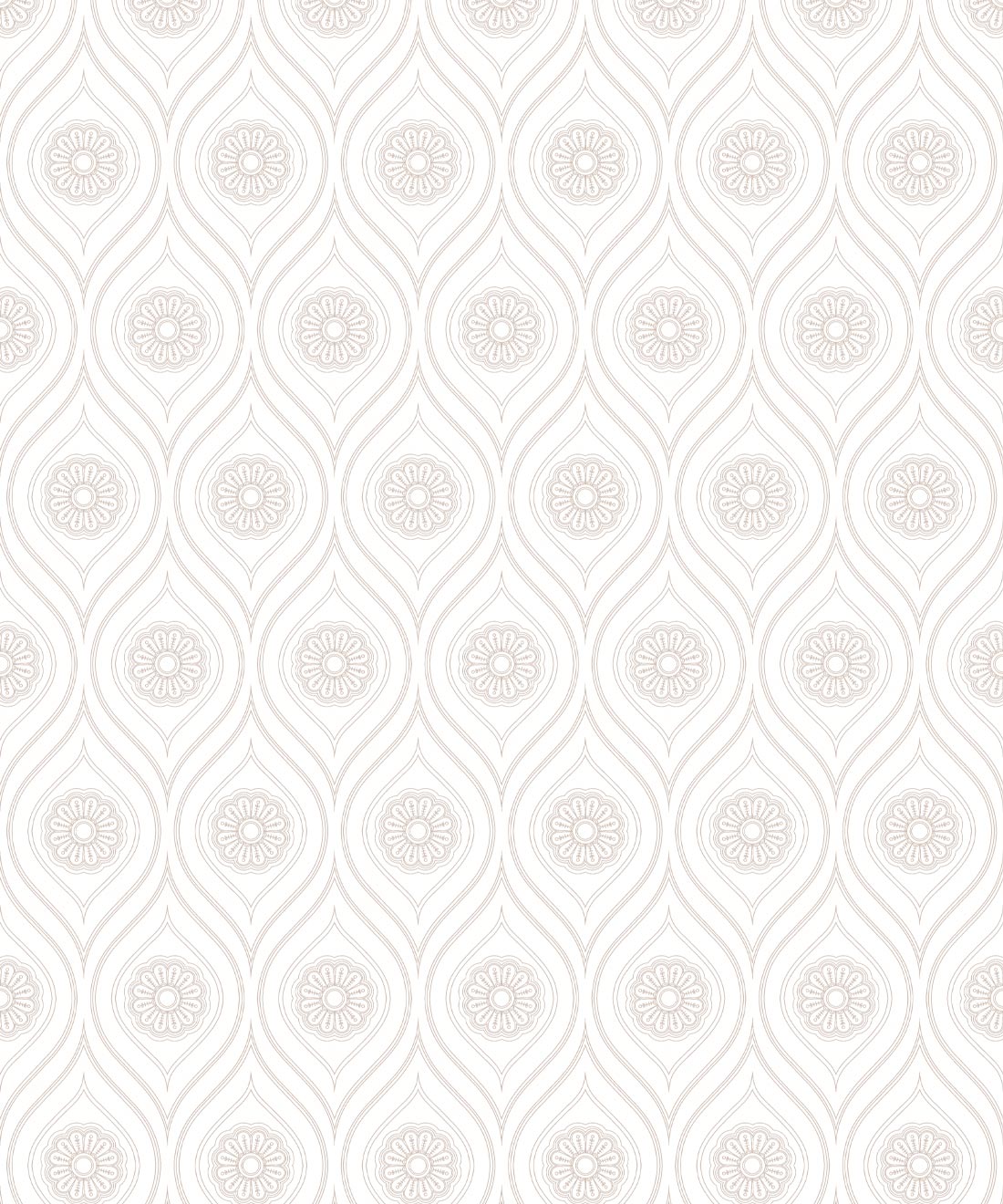 Retro Pop Wallpaper • Geometric • Beige Reverse • Swatch