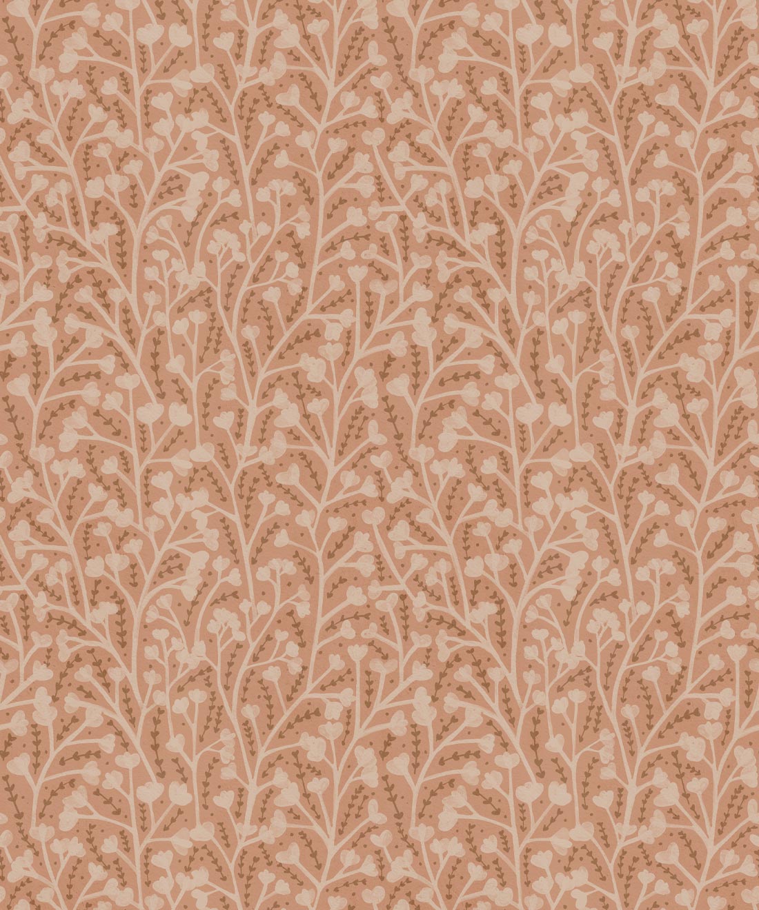 Petals Wallpaper • Floral Wallpaper • Terracotta • Swatch