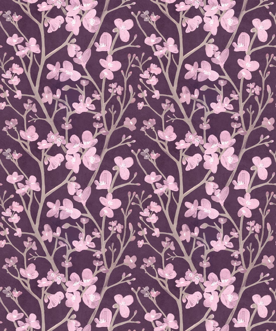 Quince Wallpaper • Floral Wallpaper • Lilac • Swatch