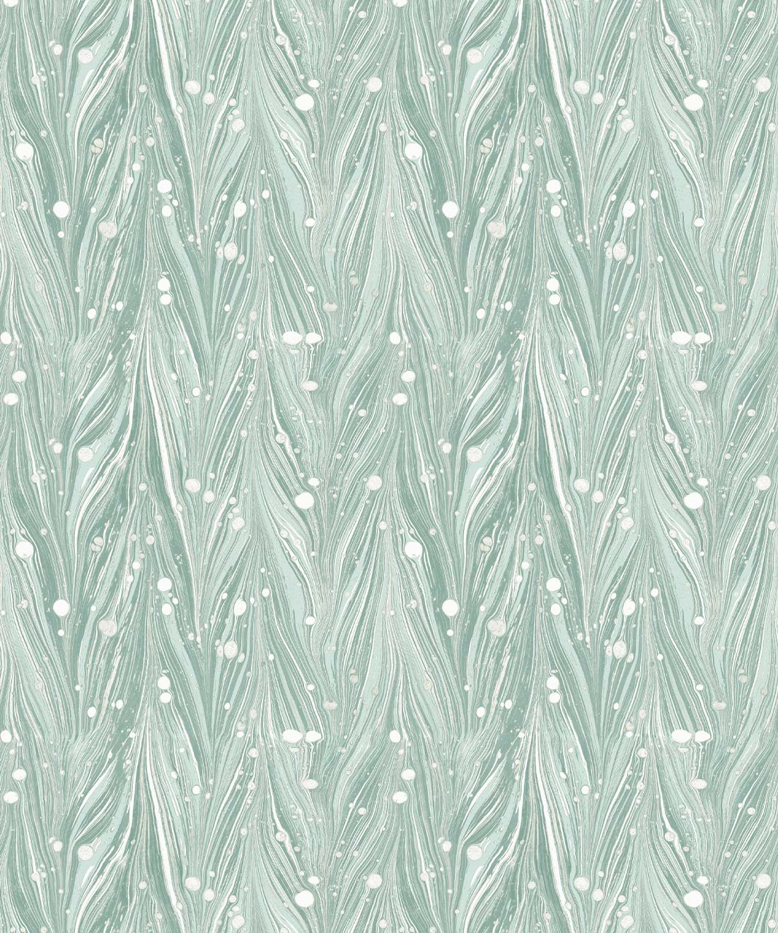 Antique Straight Wallpaper • Floral Wallpaper • Sea Spray • Swatch