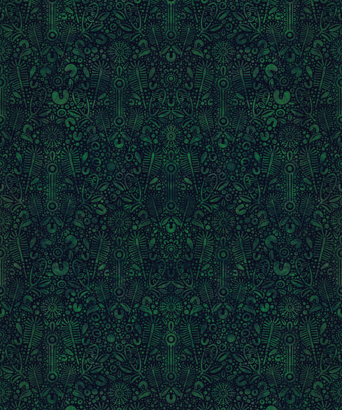 Banksia Bloom Wallpaper • Indigenous Wallpaper • Dark Green • Swatch