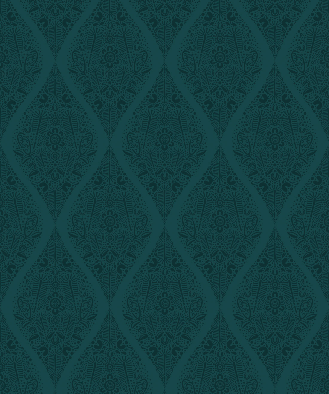 Banksia Bloom Wallpaper • Indigenous Wallpaper • Teal • Swatch