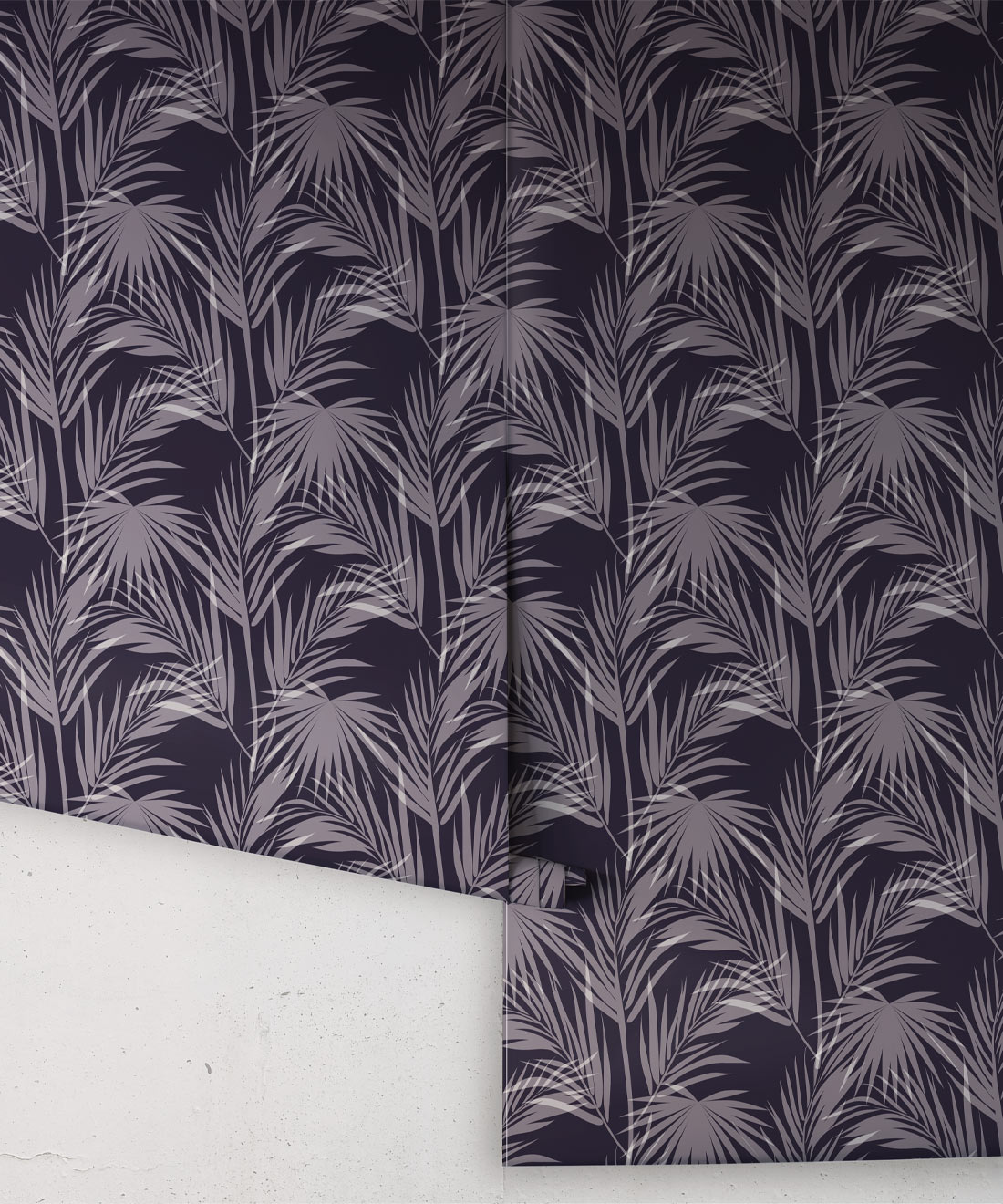 Daintree Palm Wallpaper • Tropical Wallpaper • Indigo • Roll