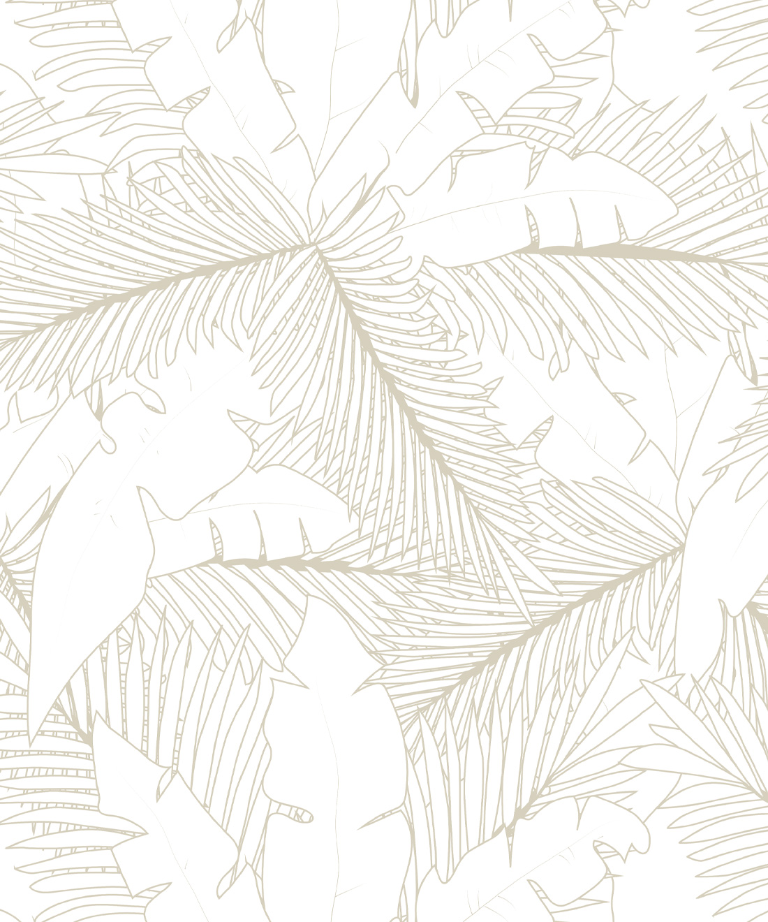 Art Deco Palm Wallpaper • Tropical Wallpaper • Brass • Swatch