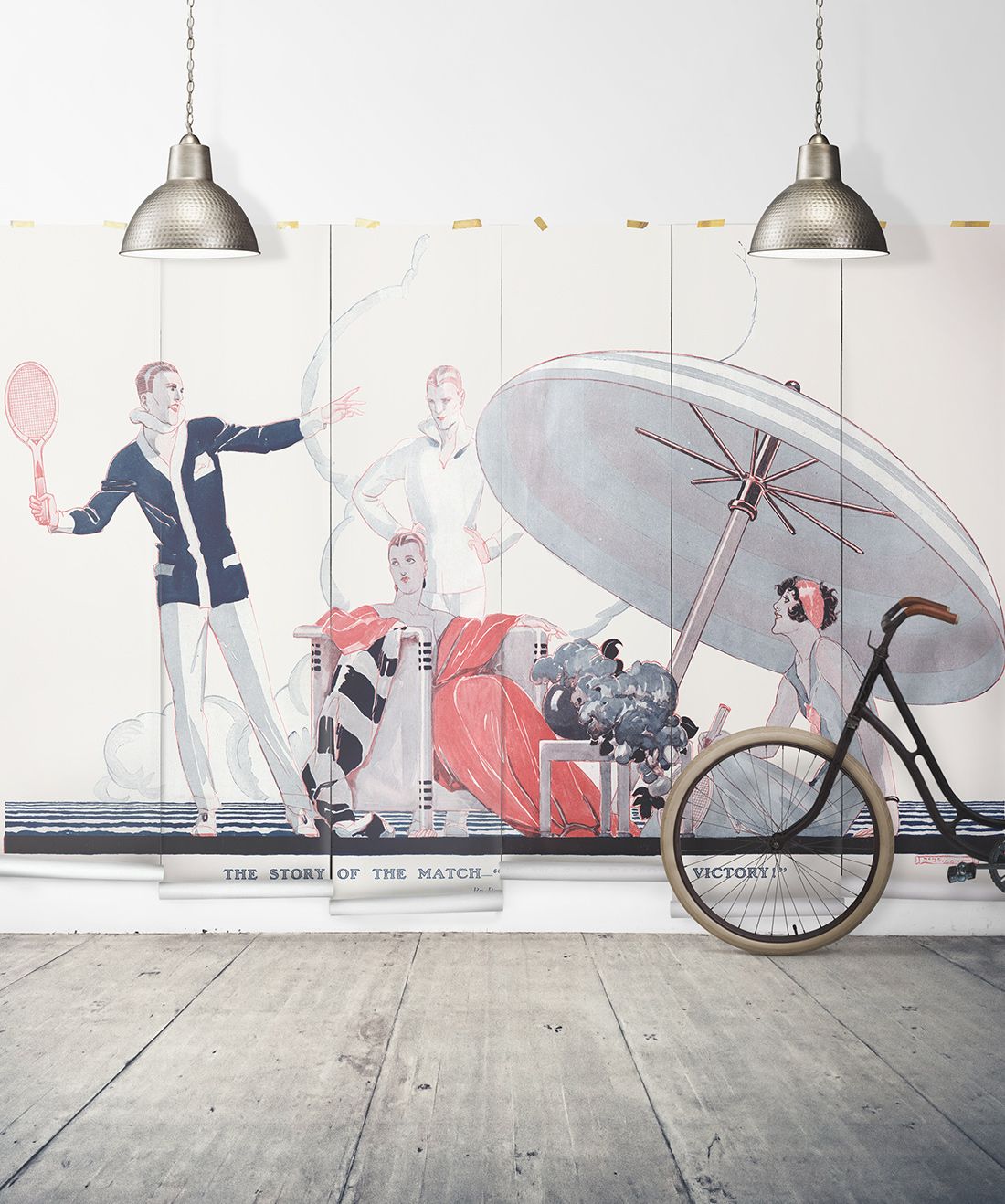 A Famous Victory is an illustrated vintage Mural