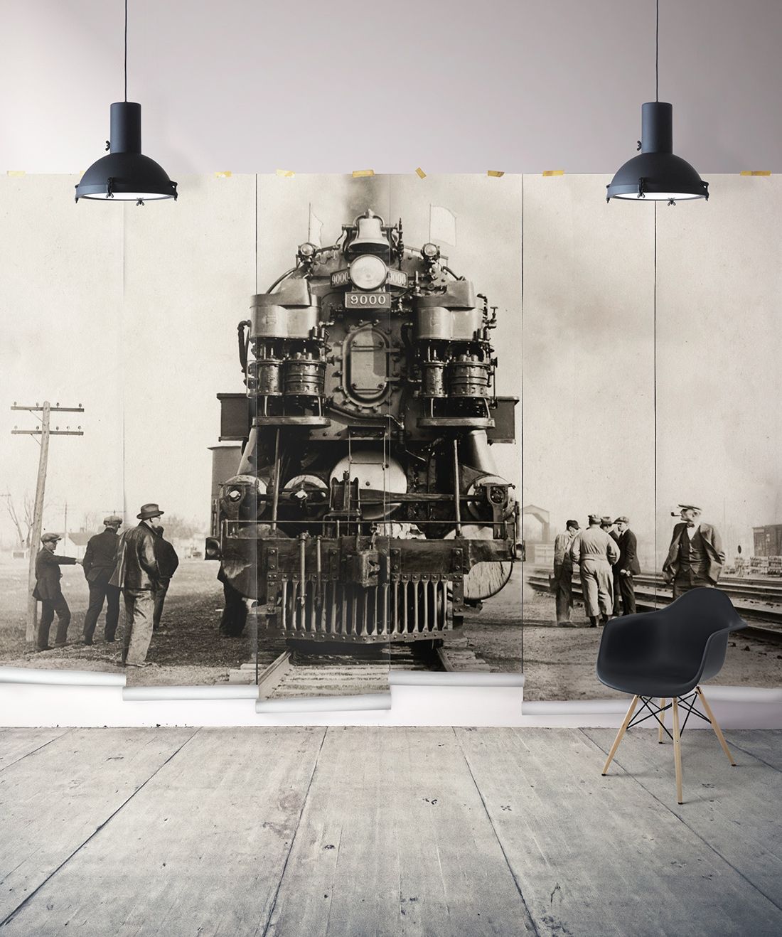 Rock Island Line is a train wall Mural