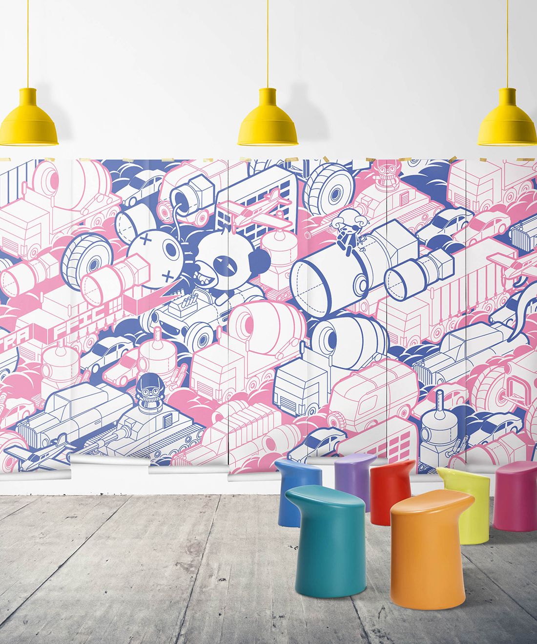 Traffic is a desinger wall mural