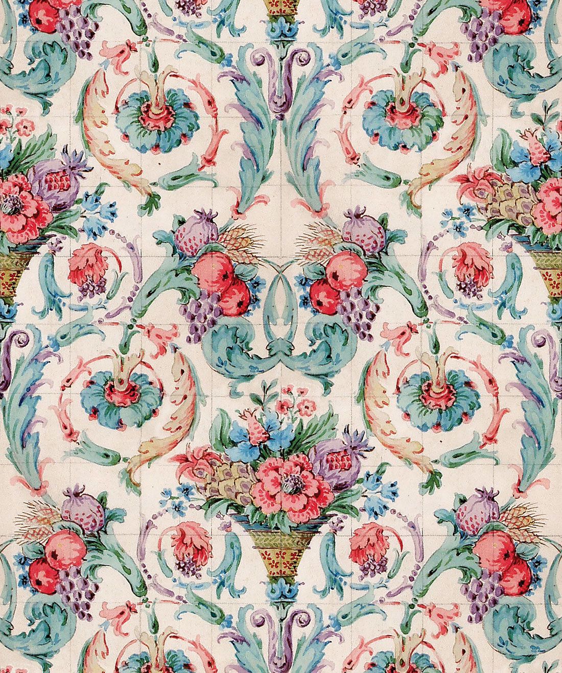 Serendipity is a vantage damask wallpaper