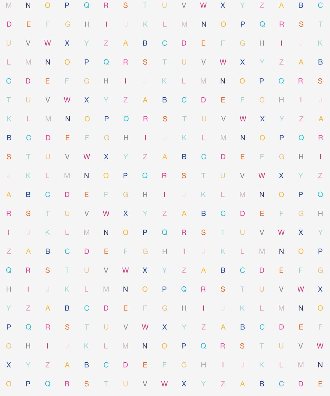 Phonetics is a typographic alphabet wallpaper