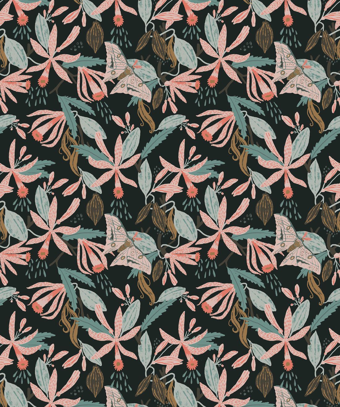 Vanilla Moth in Night is a jungle bug wallpaper