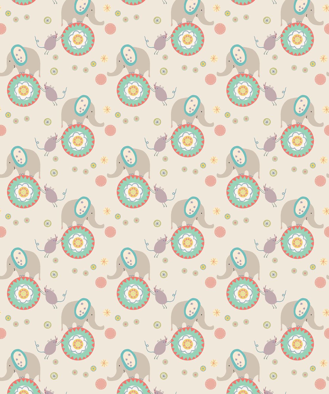 Elephants & Mice Wallpaper
