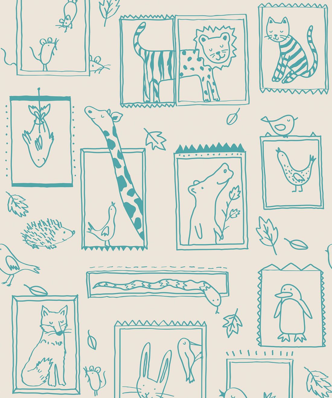 Frames Wallpaper is an illustrated animal wallpaper