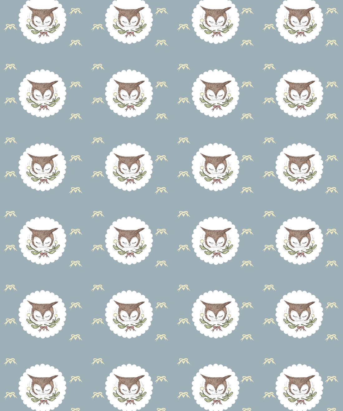 Owl Ribbons is a sophisticated kids Wallpaper