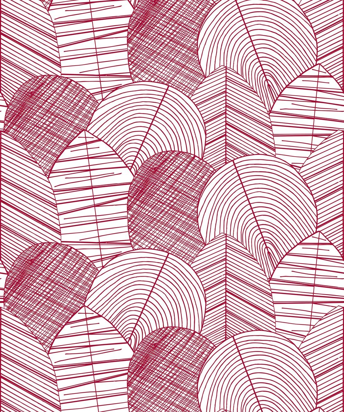 Byronian Hills Cranberry Wallpaper