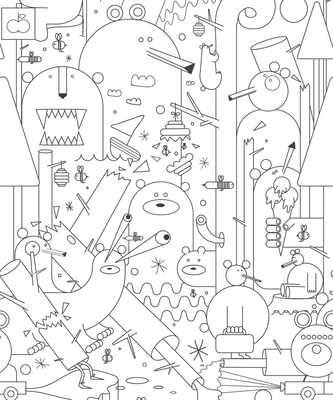 Honey Money is an abstract animal wallpaper