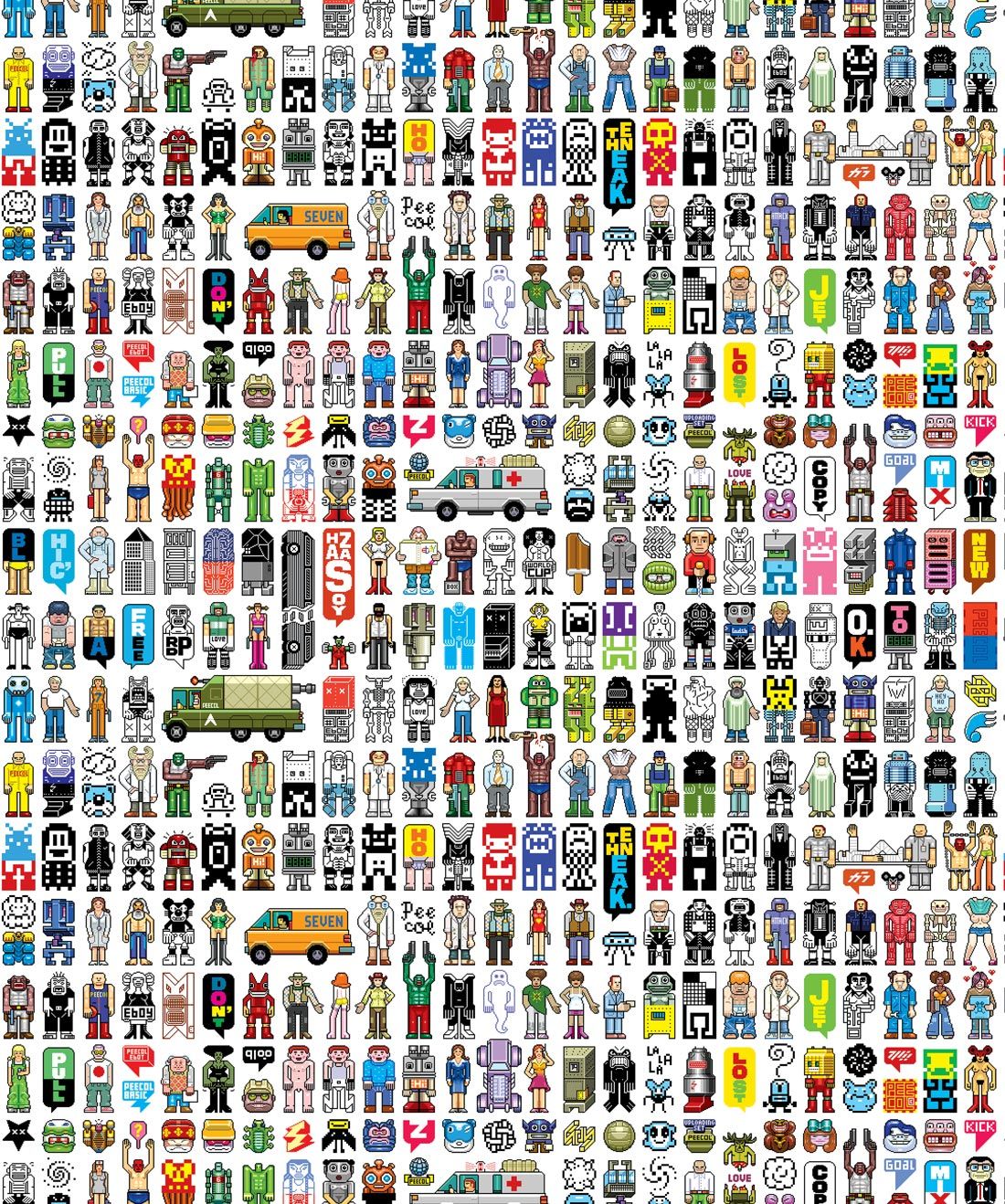 Peecol is a funky wallpaper