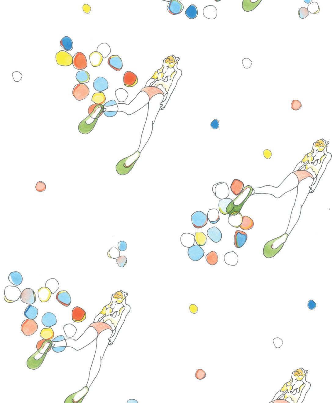 With Fins is a fun & playful wallpaper