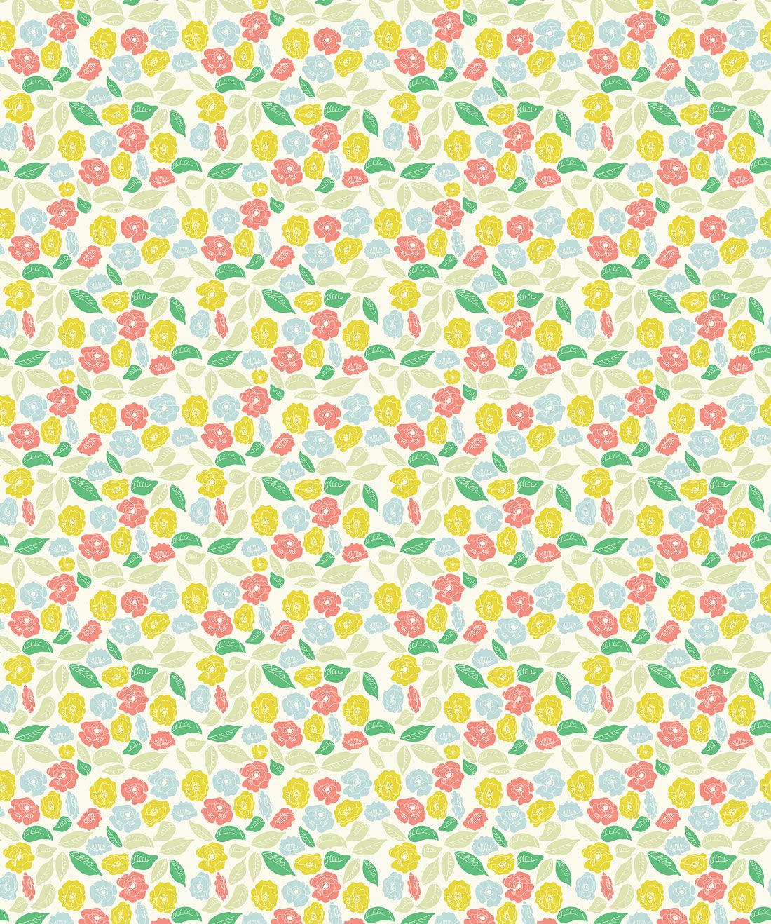 Autumn Bloom is a petite floral Wallpaper