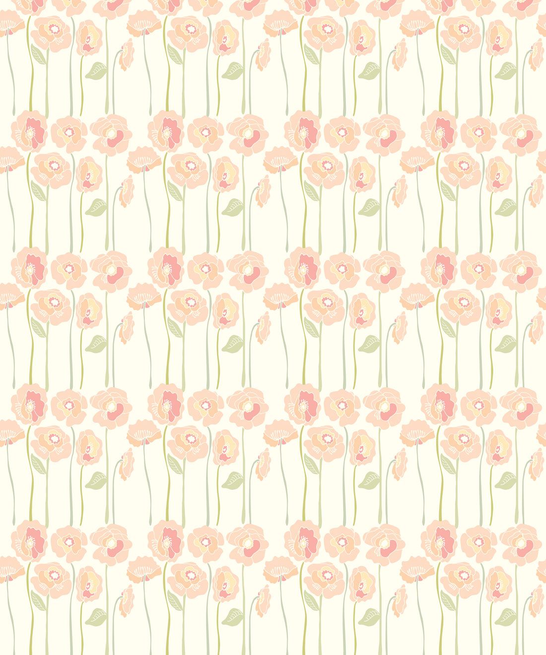 Long Stem Posies Wallpaper