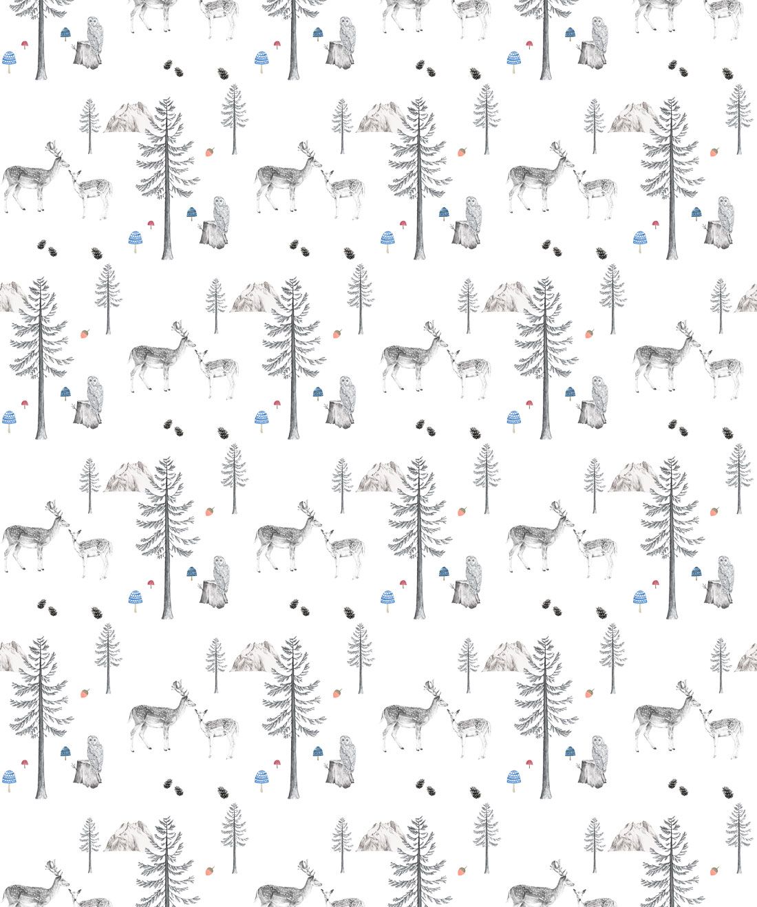 Sleeping in the woods is a woodland wallpaper