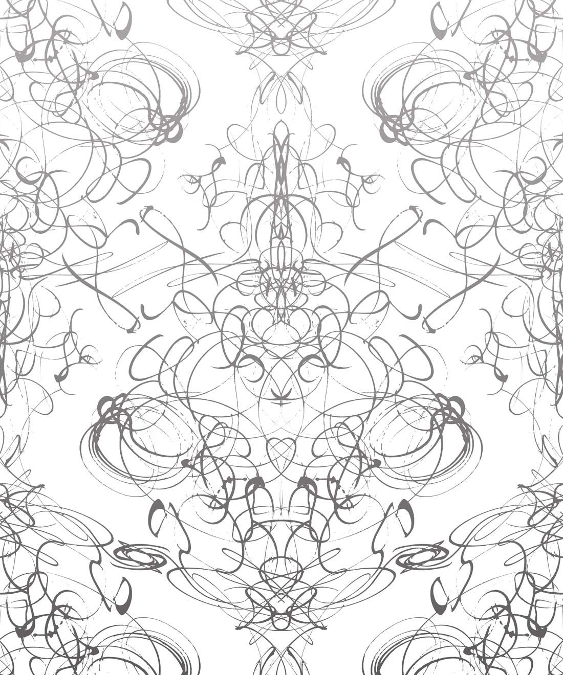 Menna Wallpaper by Simcox • Color black and white • Contemporary Wallpaper • swatch